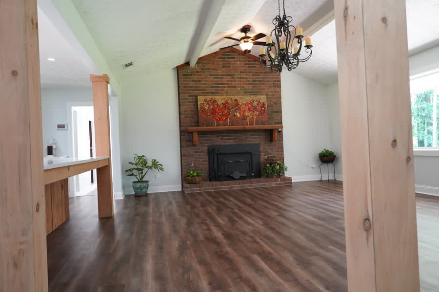 Summit Building finished living room remodel